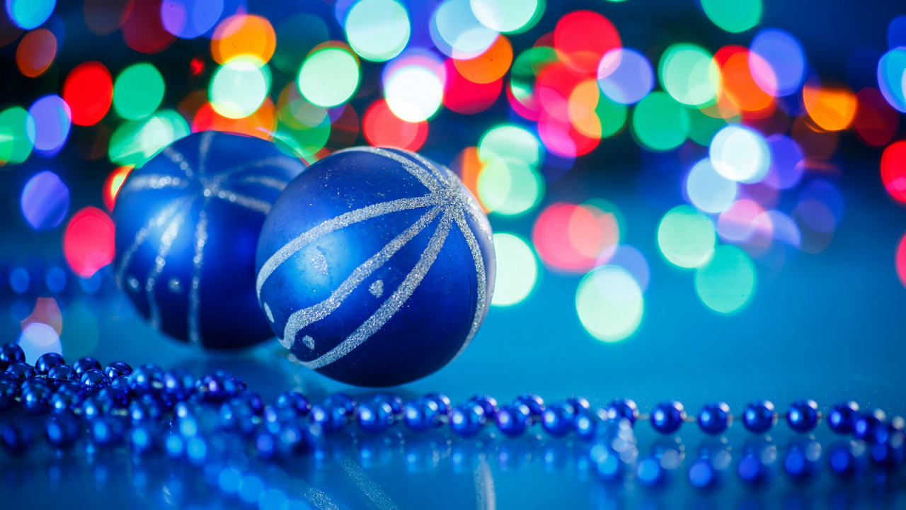 Lumière, Nouvelle Année, Blue, Le Jour De Noël, Eau. Wallpaper in 1280x720 Resolution