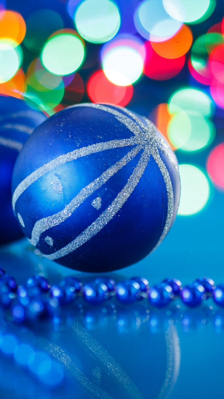 Luz, Nochevieja, Azul, El Día De Navidad, Navidad. Wallpaper in 720x1280 Resolution