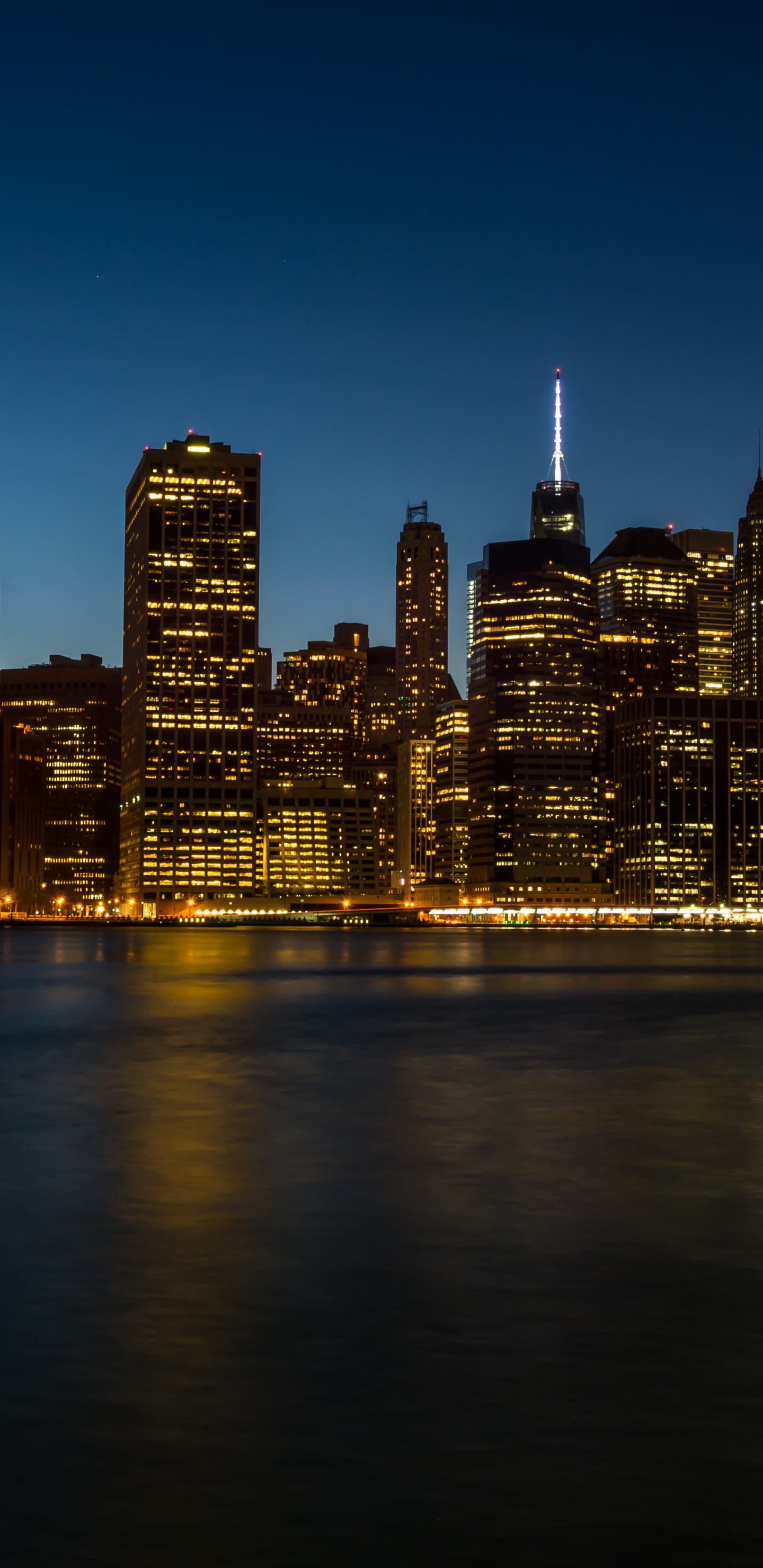 Horizonte de la Ciudad Durante la Noche. Wallpaper in 1440x2960 Resolution