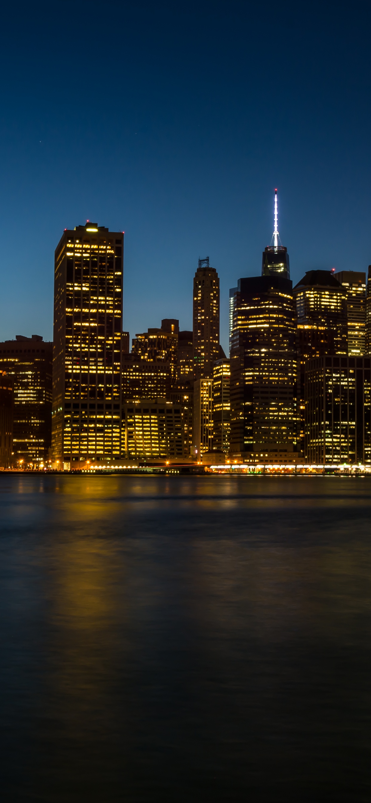 Skyline Der Stadt Bei Nacht Night. Wallpaper in 1242x2688 Resolution