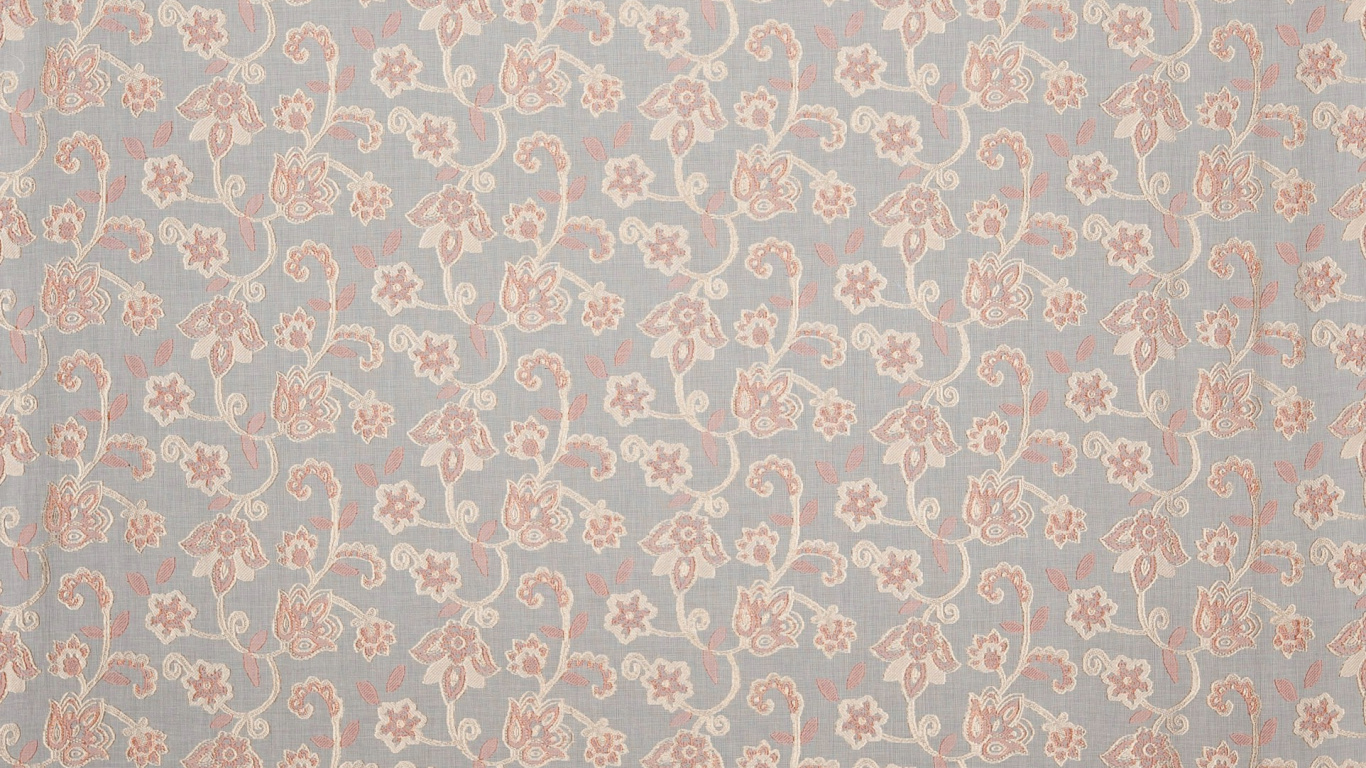 Weißes Und Rosafarbenes Blumentextil. Wallpaper in 1366x768 Resolution