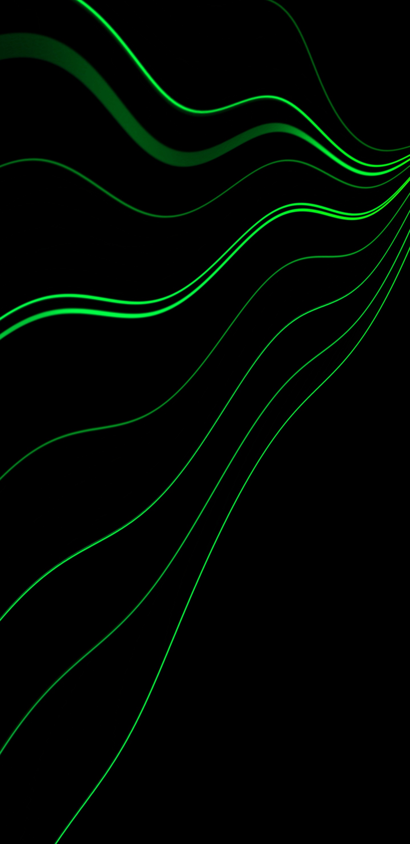 Grüne Und Weiße Linie Abbildung. Wallpaper in 1440x2960 Resolution