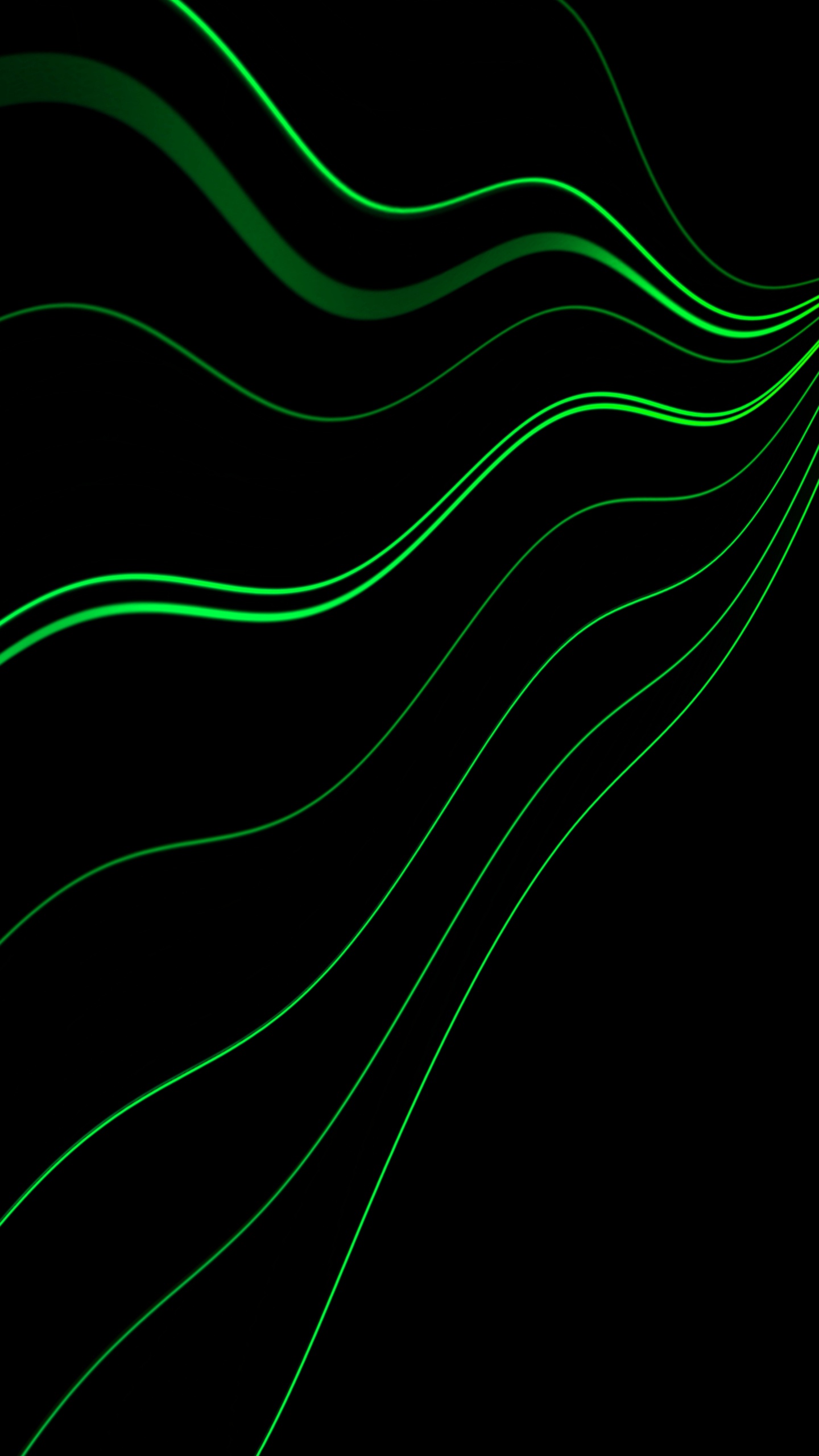 绿色的, 特效, 激光, 黑色的, 光 壁纸 1440x2560 允许