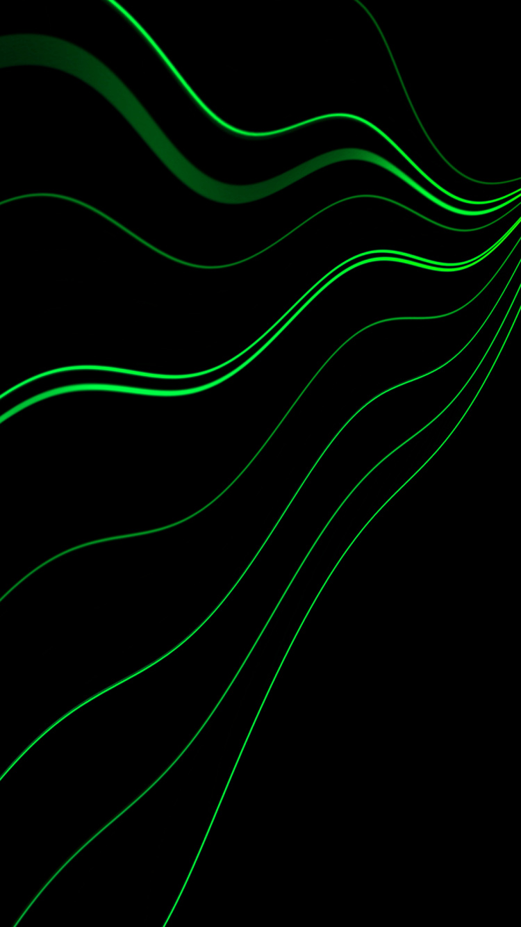 绿色的, 特效, 激光, 黑色的, 光 壁纸 750x1334 允许