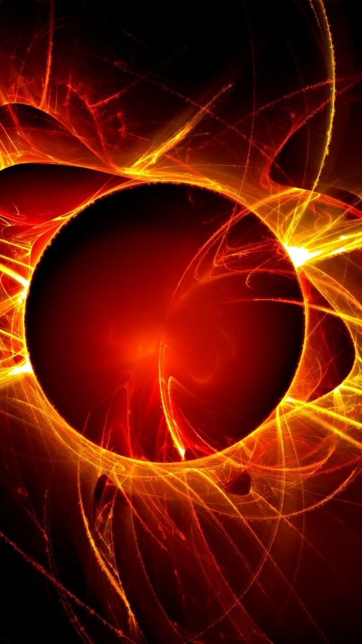 Ilustración de Luz Naranja y Negra. Wallpaper in 720x1280 Resolution