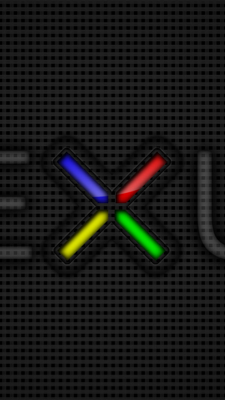 Schwarz-rosa X-Logo. Wallpaper in 750x1334 Resolution