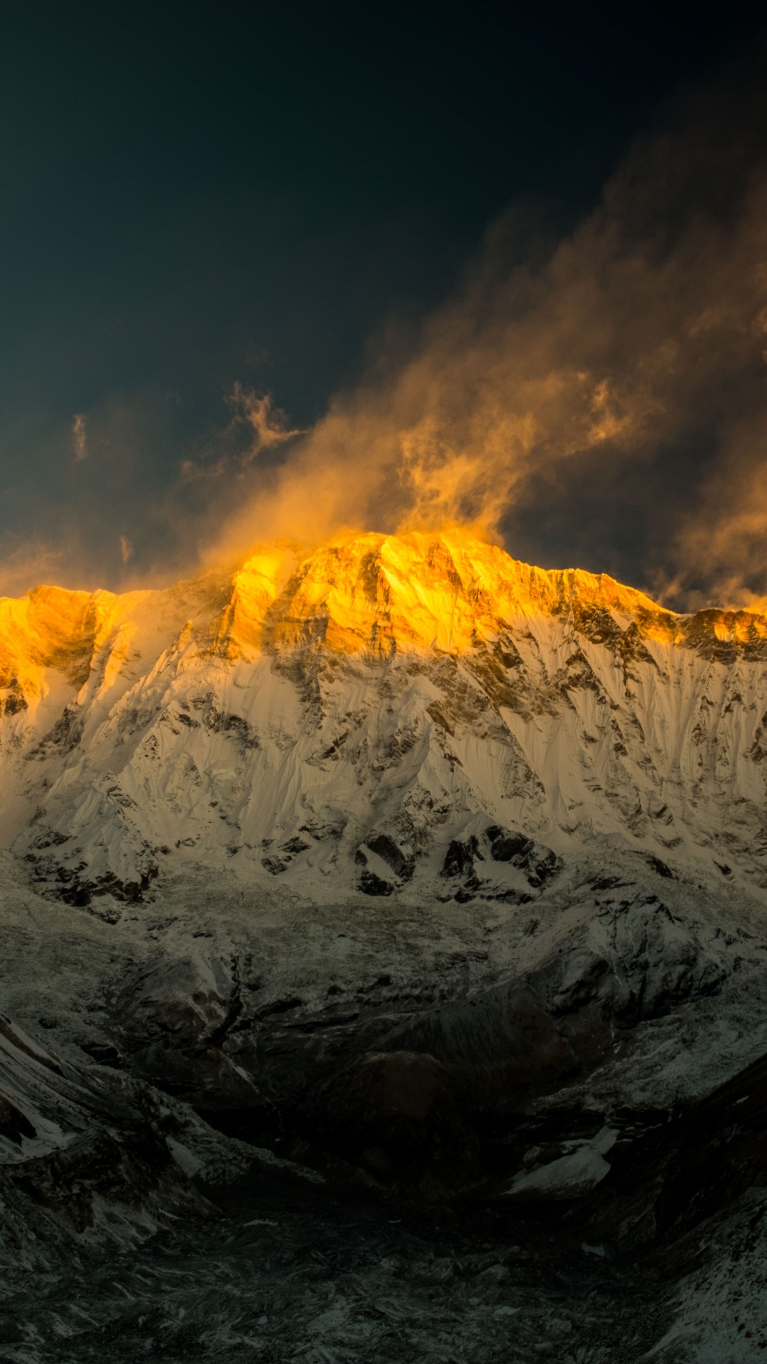 Annapurna, Gamme de Montagne, Nature, Les Reliefs Montagneux, Atmosphère. Wallpaper in 1080x1920 Resolution