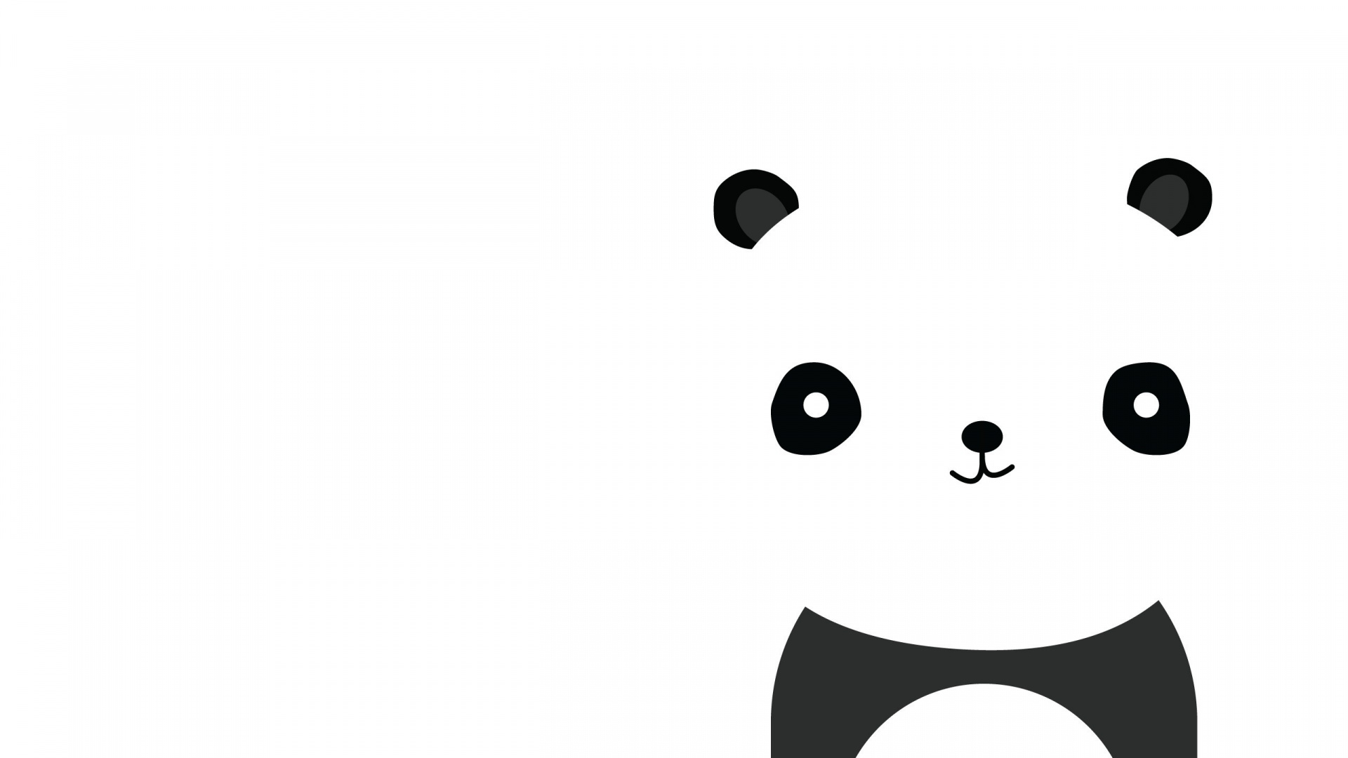 Weiße Und Schwarze Panda-ClipArt. Wallpaper in 1920x1080 Resolution