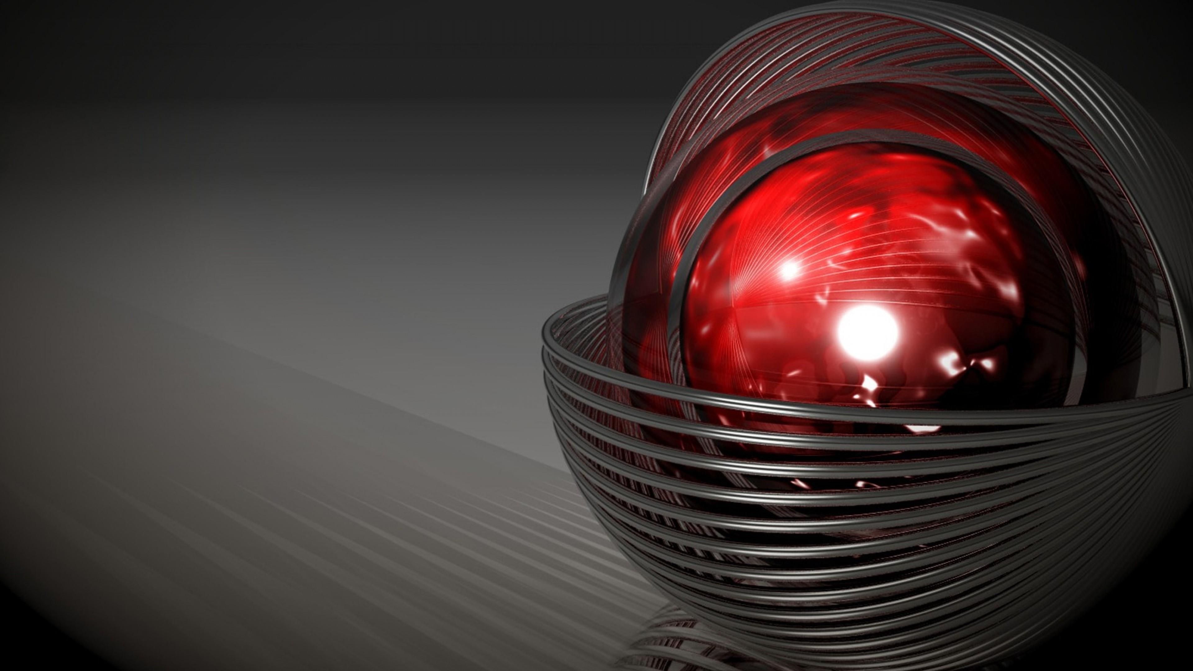 Red and Black Round Light. Wallpaper in 3840x2160 Resolution