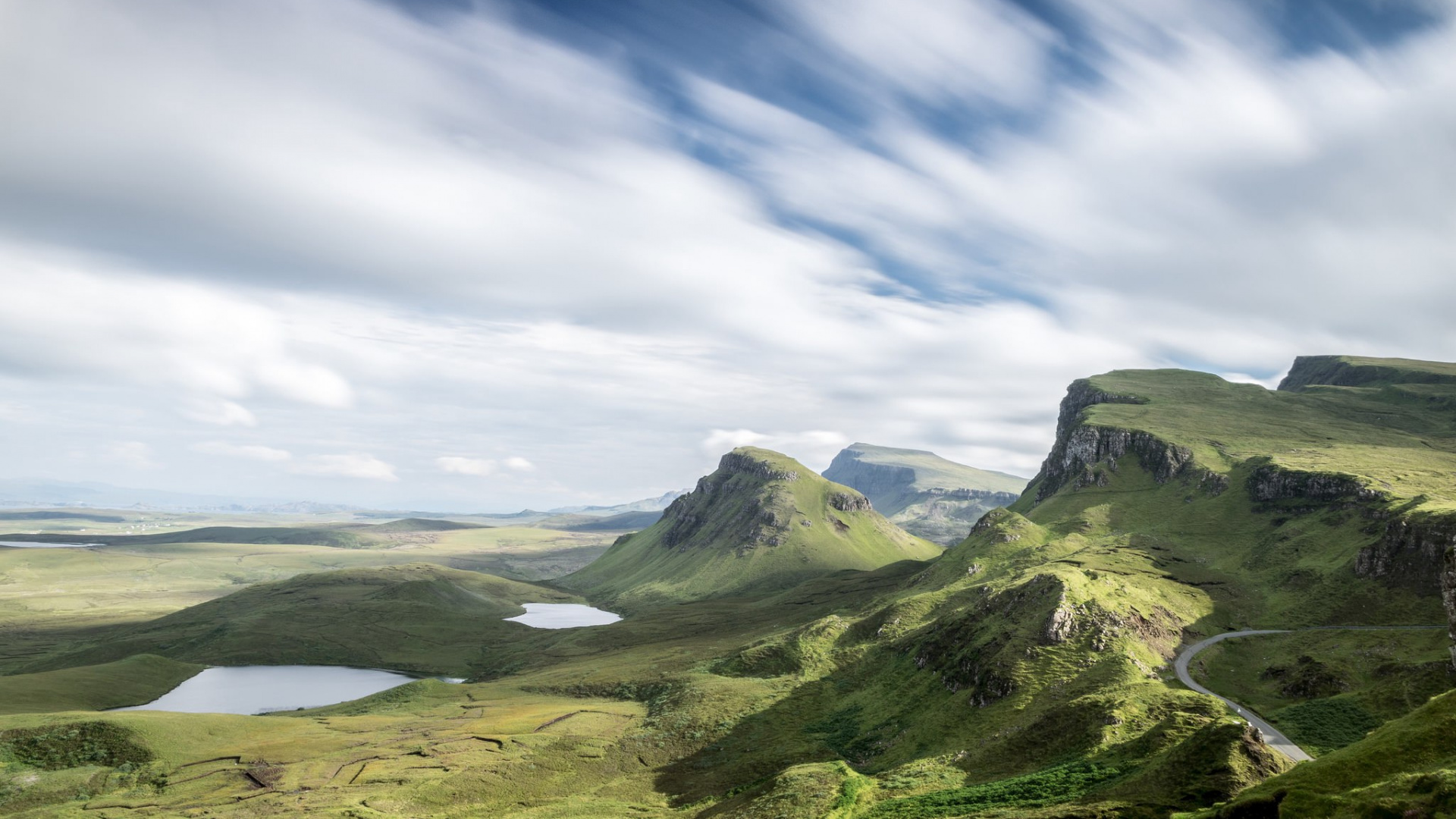 Green Mountains Under Blue Sky During Daytime. Wallpaper in 1920x1080 Resolution