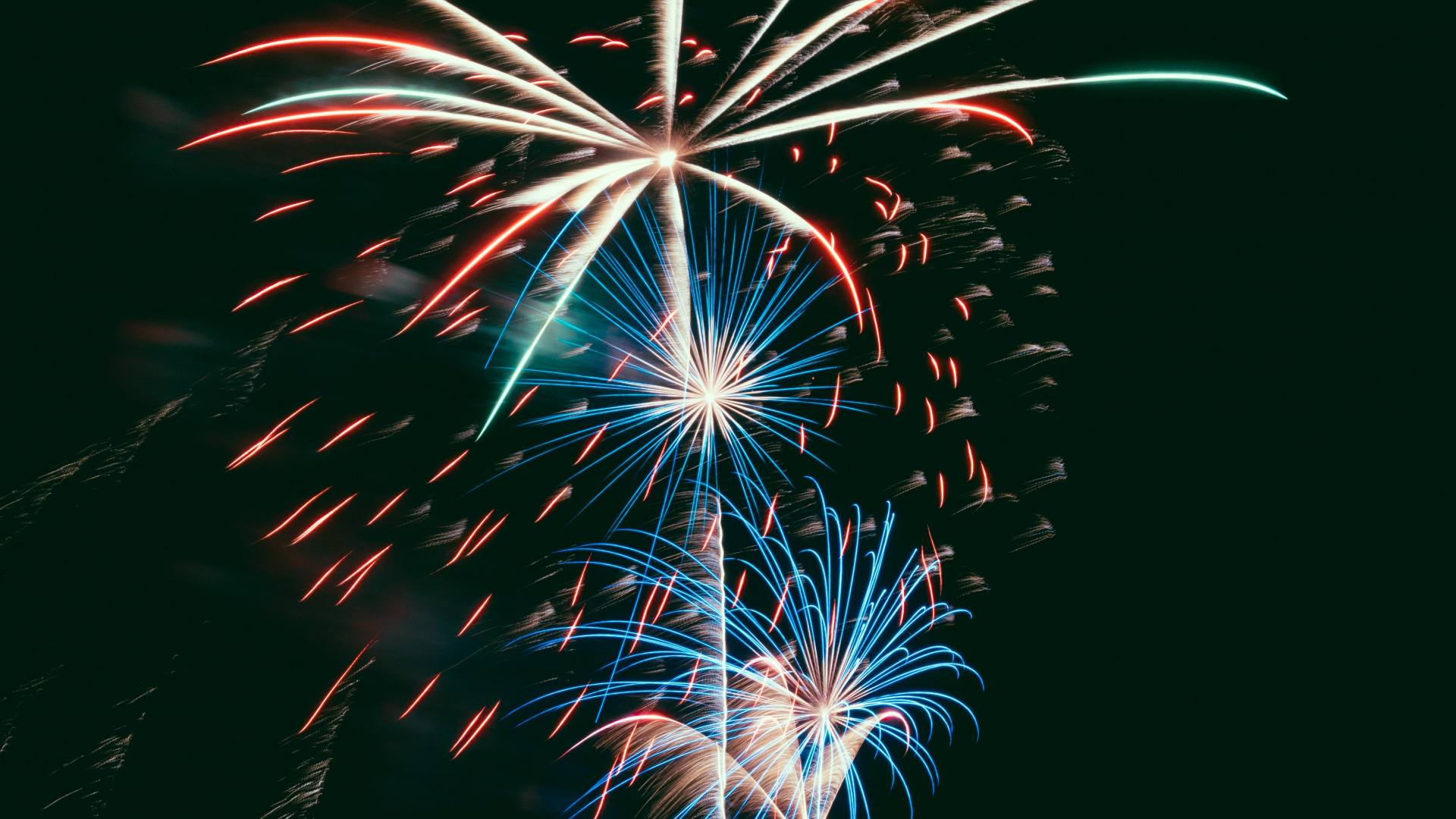 Fireworks, New Years Day, Holiday, Event, Midnight. Wallpaper in 1920x1080 Resolution