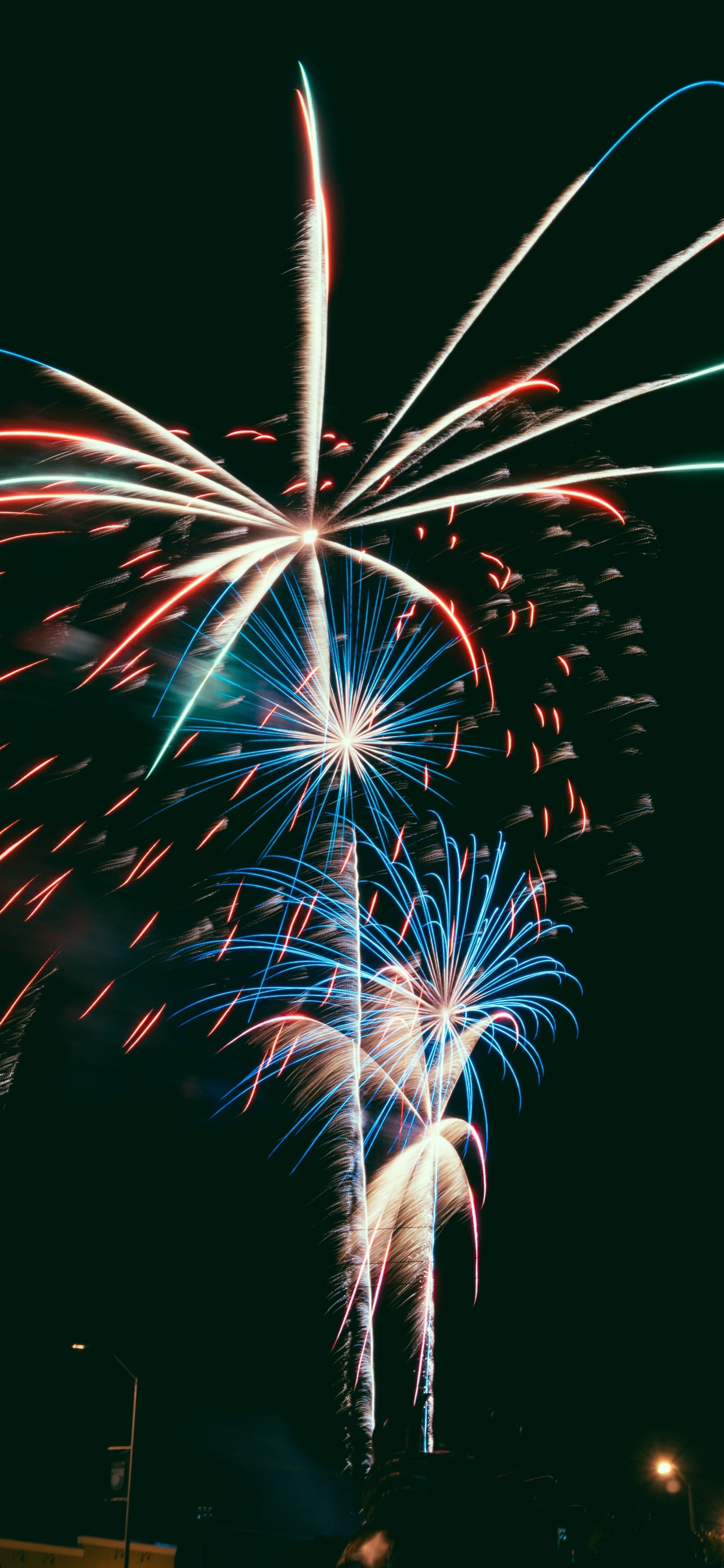 Feuerwerk, Neue Jahre Tag, Veranstaltung, Mitternacht, Nacht. Wallpaper in 1242x2688 Resolution