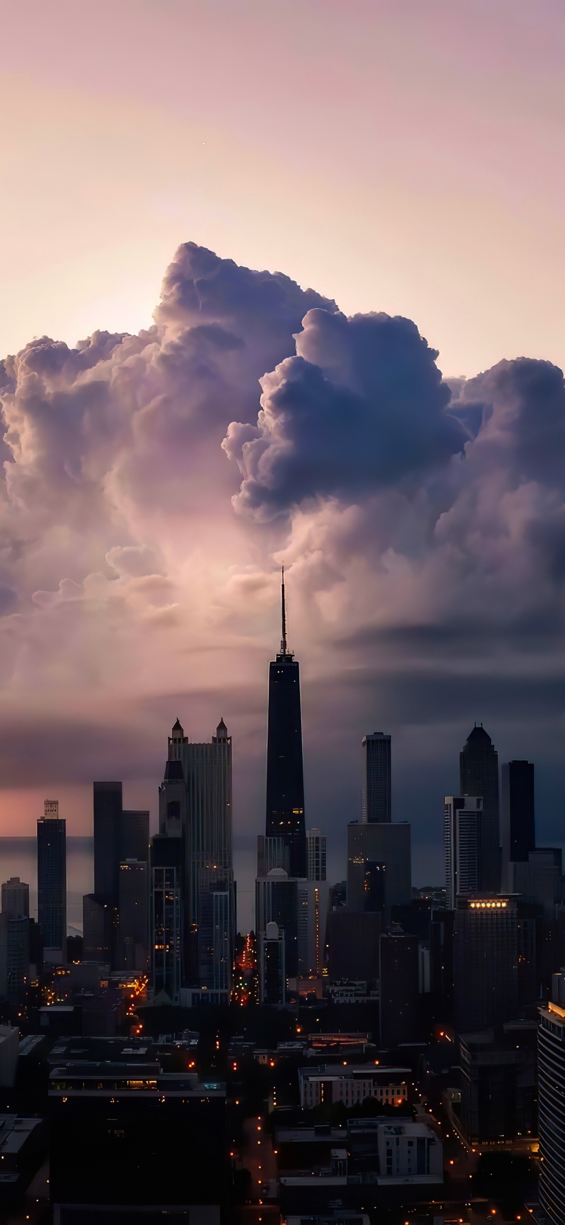 Paisaje Urbano, Ambiente, Edificio, Afterglow, Torre. Wallpaper in 1125x2436 Resolution