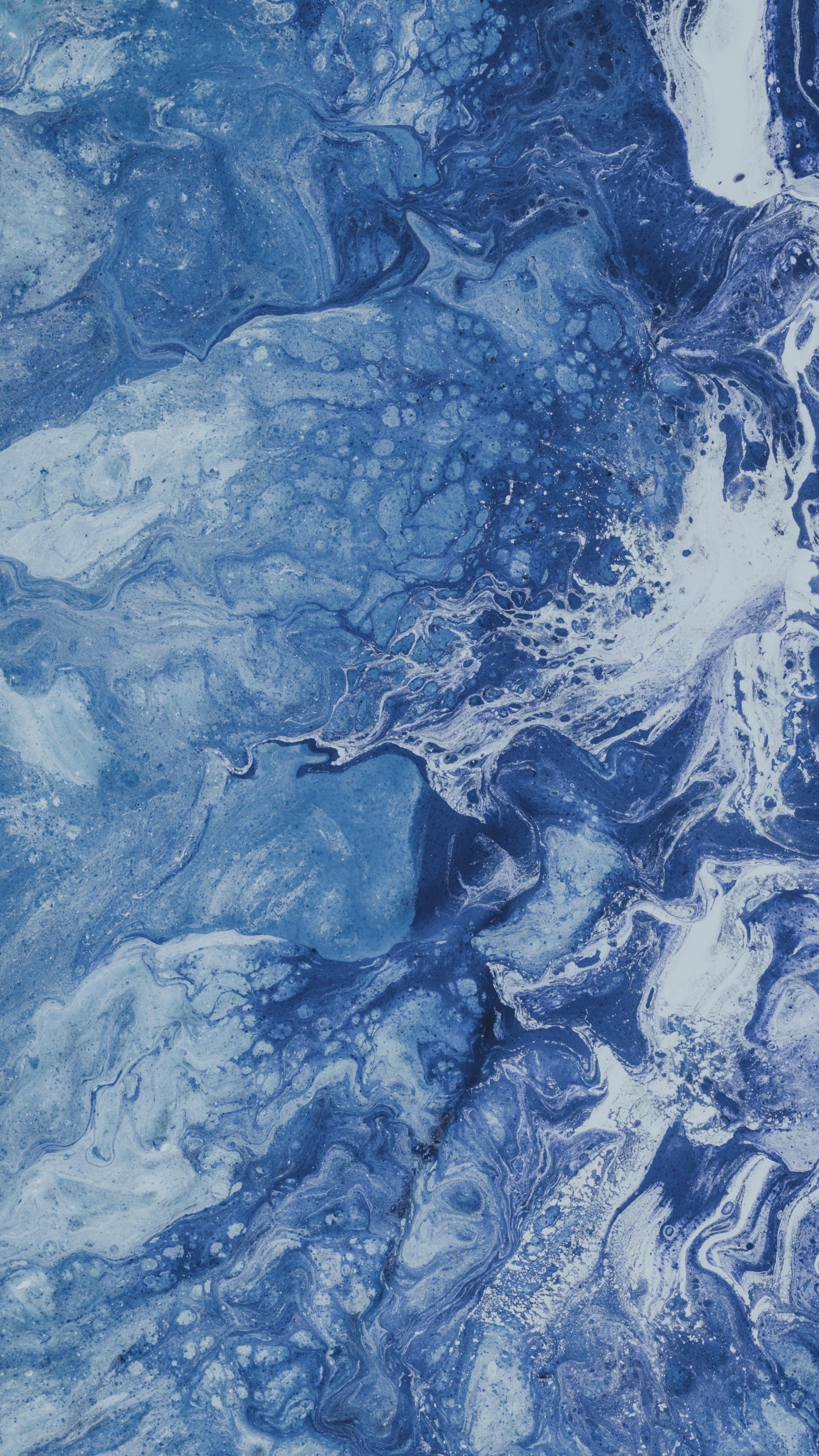 Pintura Abstracta Azul y Blanca. Wallpaper in 1440x2560 Resolution