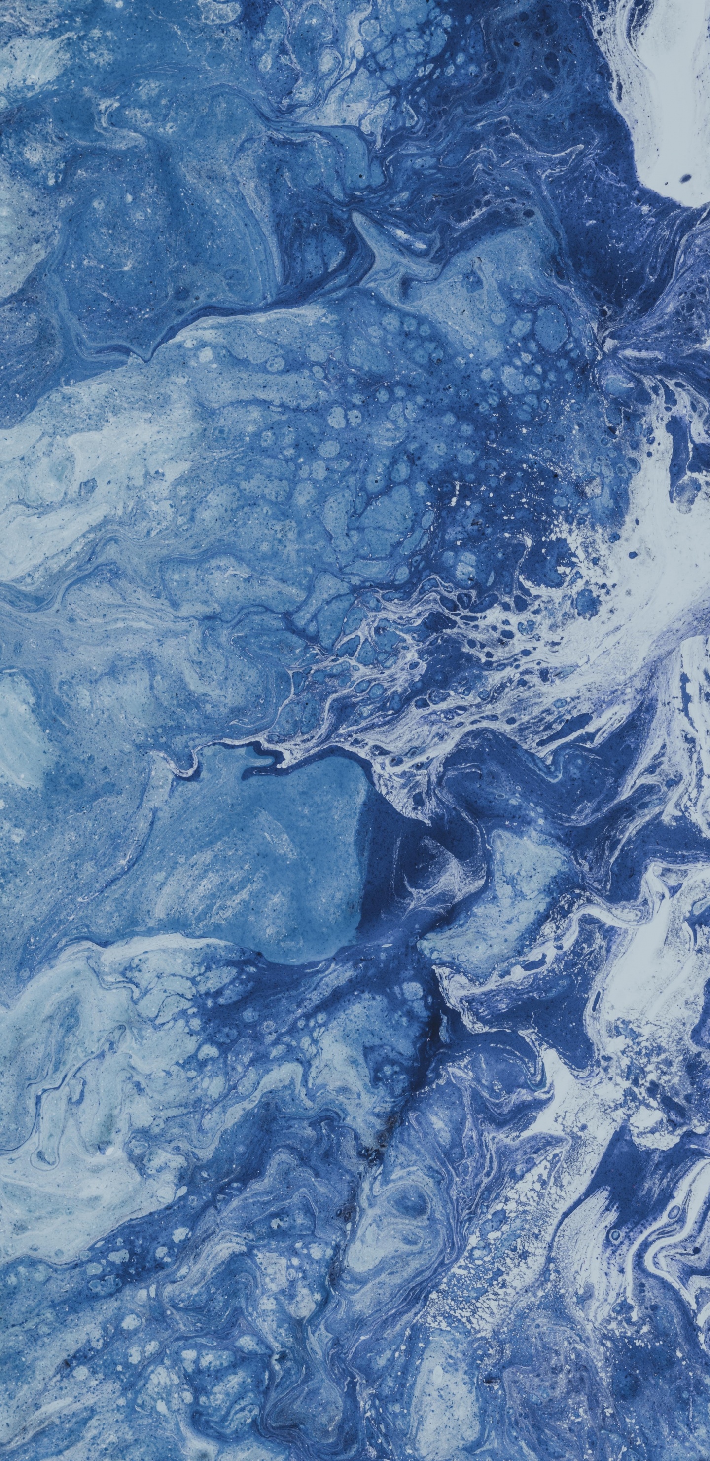 Pintura Abstracta Azul y Blanca. Wallpaper in 1440x2960 Resolution