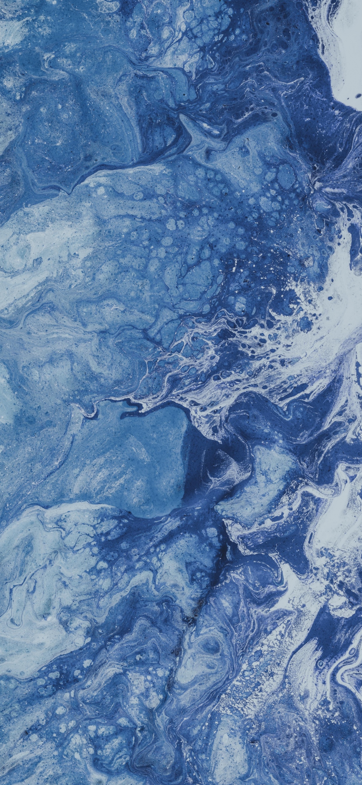 Blue and White Abstract Painting. Wallpaper in 1242x2688 Resolution