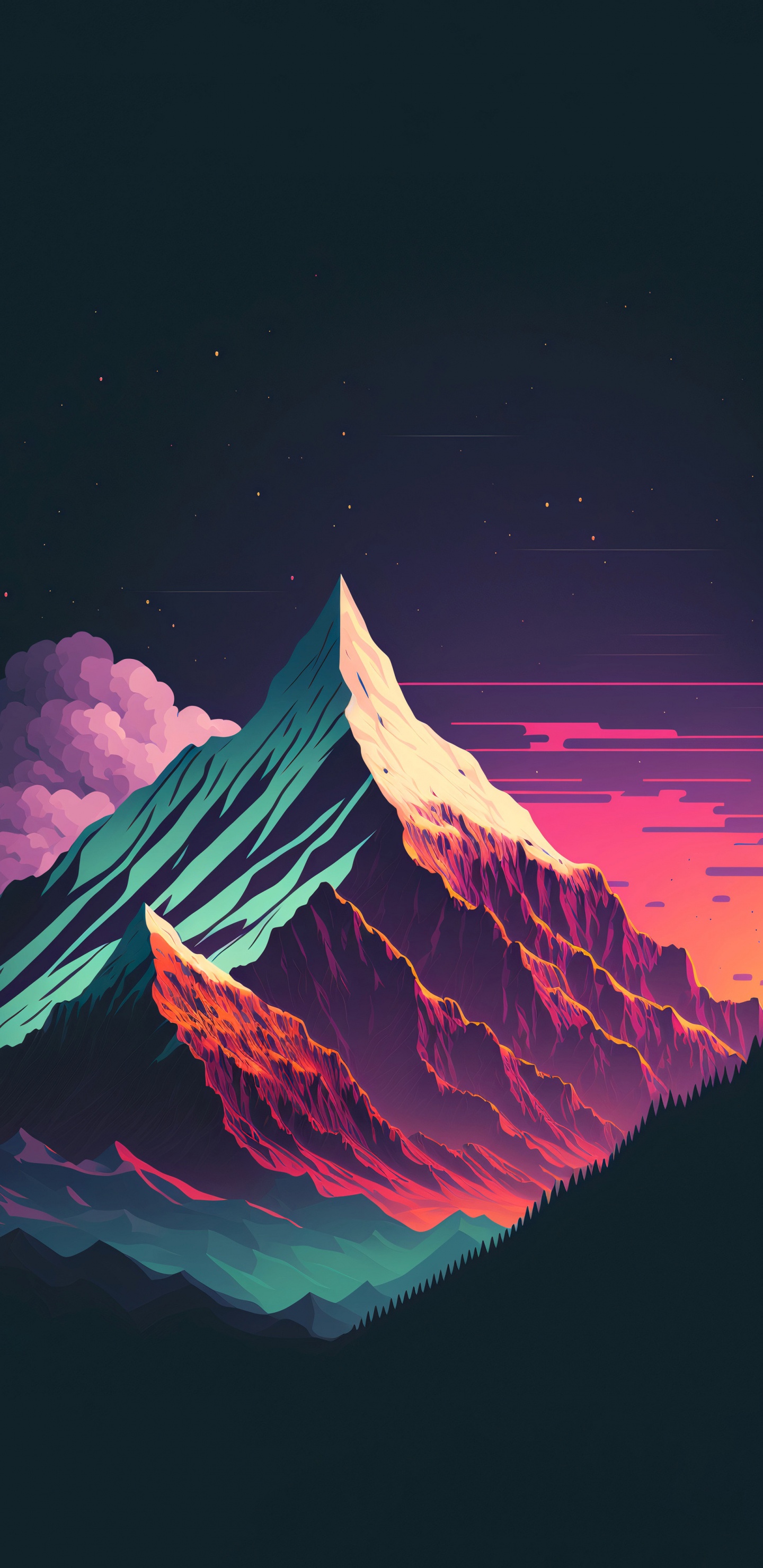 Atmosphäre, Naturlandschaft, Piste, Bergigen Landschaftsformen, Bergkette. Wallpaper in 1440x2960 Resolution