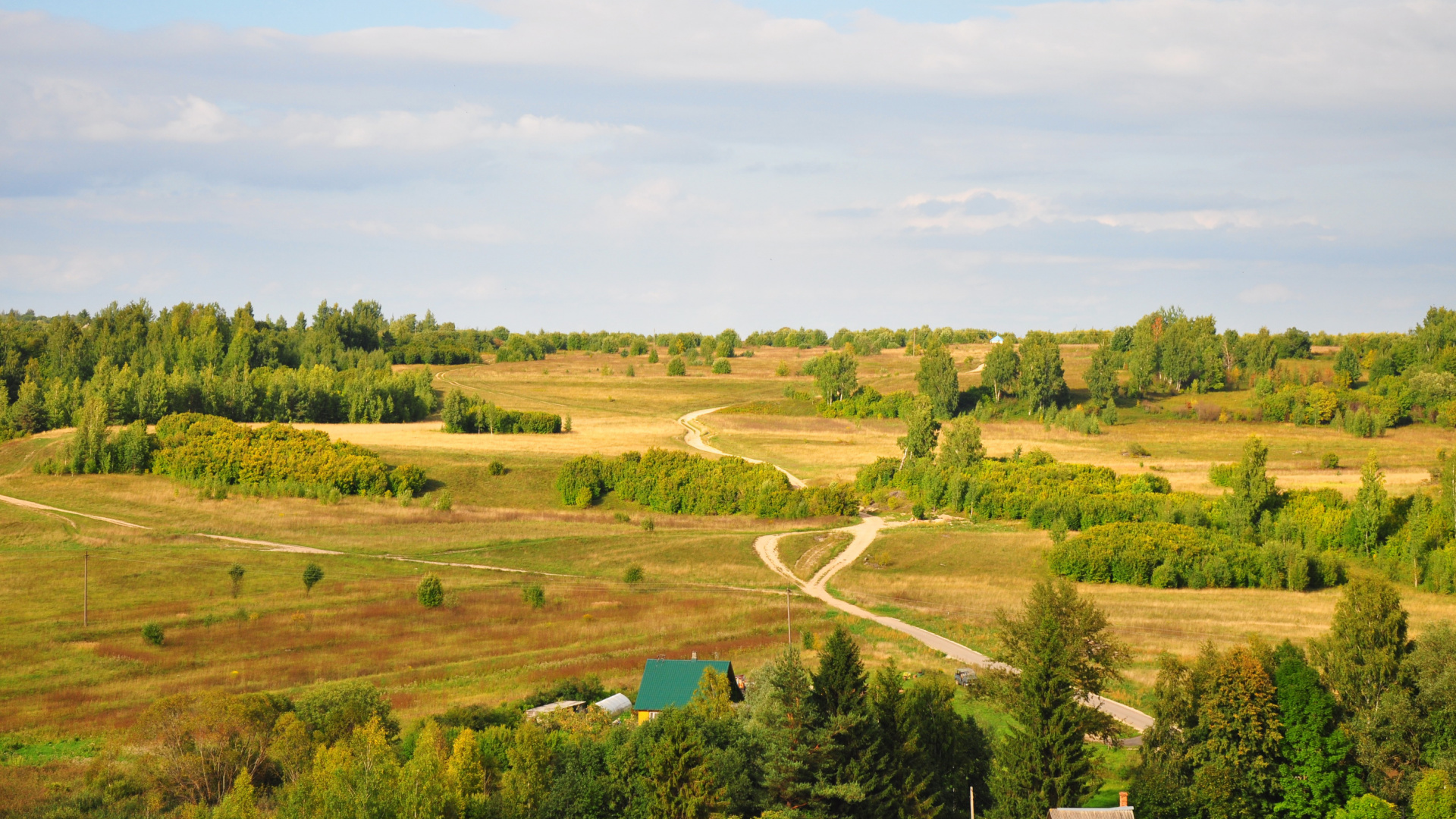 Green Grass Field Under Blue Sky During Daytime. Wallpaper in 1920x1080 Resolution