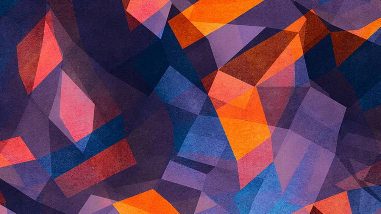 Peinture Abstraite Bleu Rouge et Jaune. Wallpaper in 1280x720 Resolution