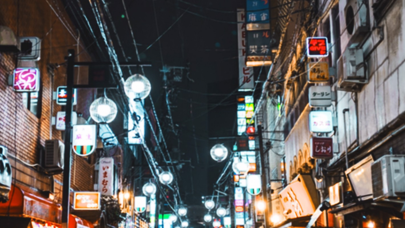 窗口, 基础设施, 电力, 路灯, 街区 壁纸 1366x768 允许