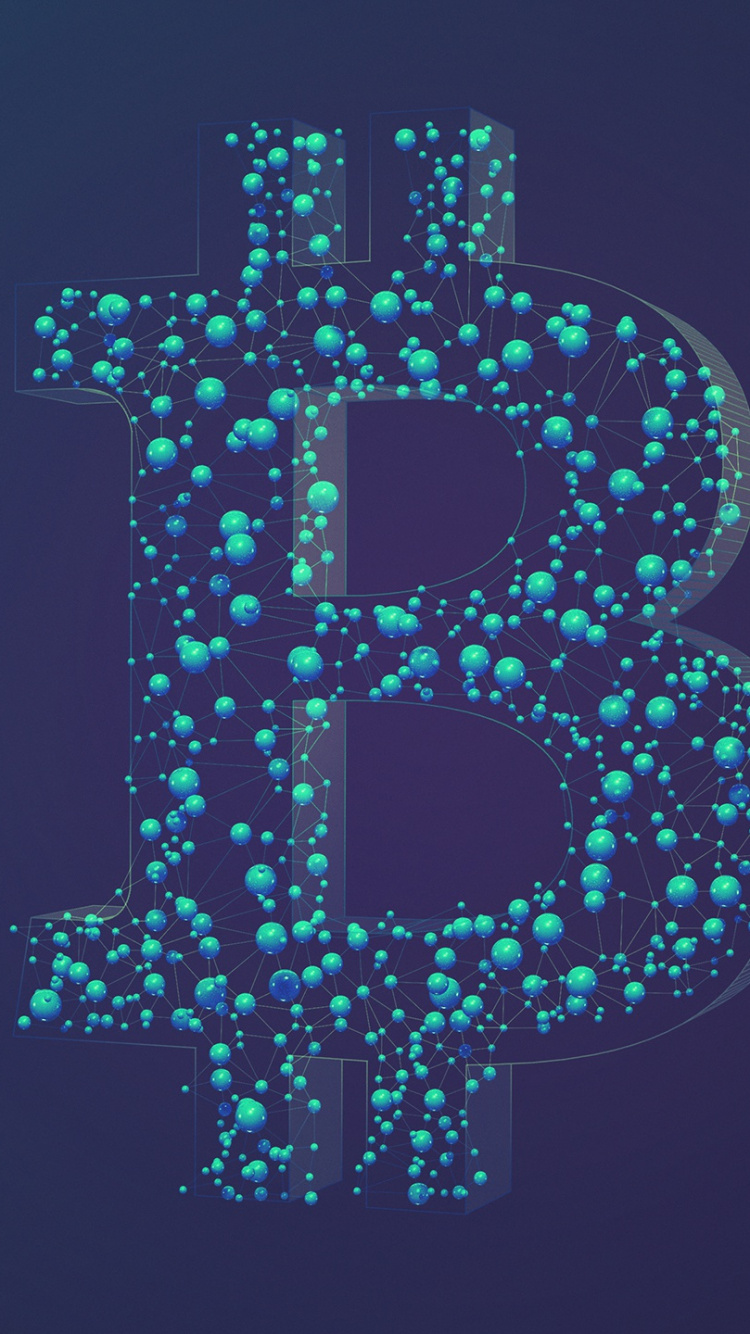 Bitcoin, Cryptocurrency, Minimalism, Window, Aqua. Wallpaper in 750x1334 Resolution