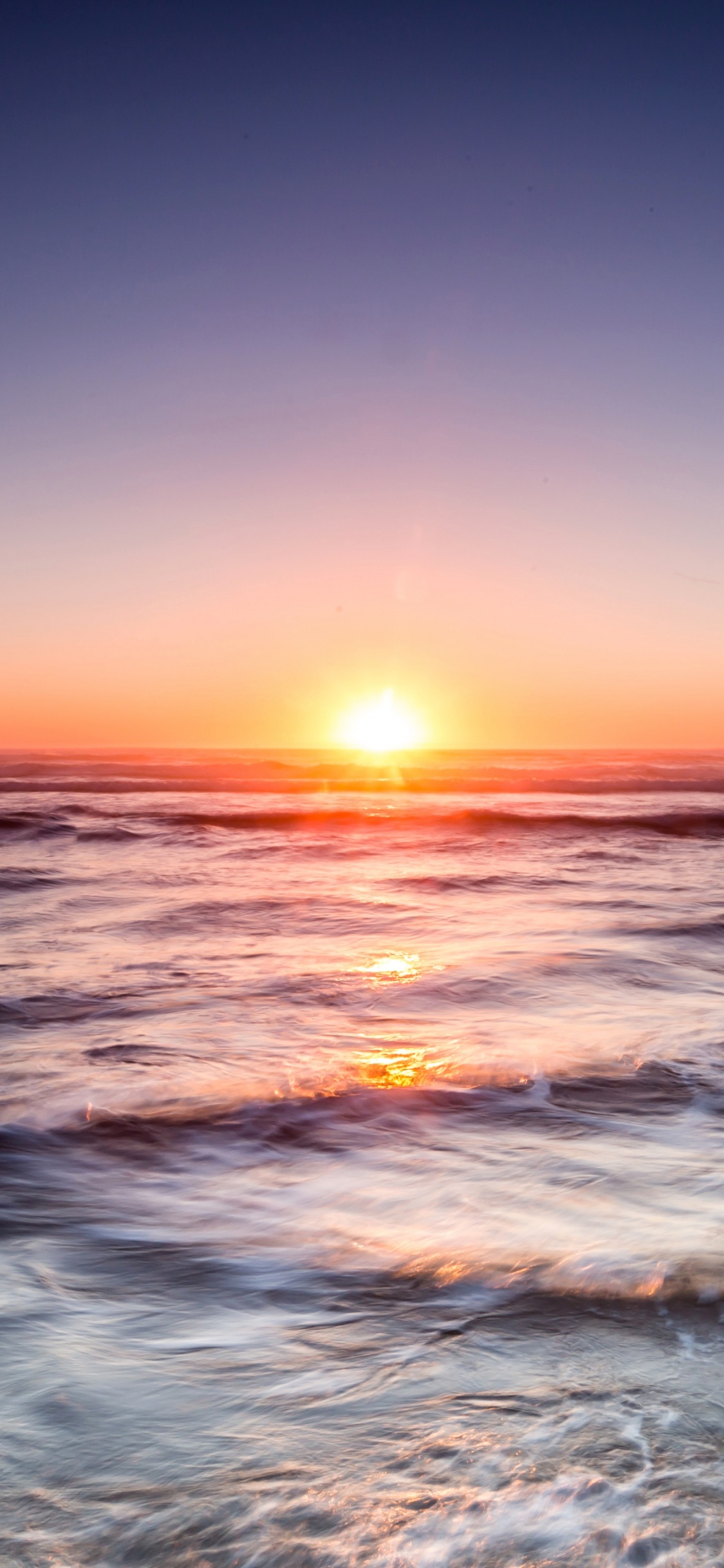 Ozean, Natur, Wasser, Afterglow, Flüssigkeit. Wallpaper in 1125x2436 Resolution