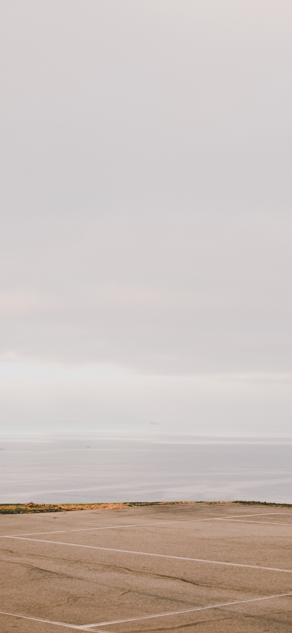 Basketball Hoop on Brown Sand Under White Sky During Daytime. Wallpaper in 1125x2436 Resolution
