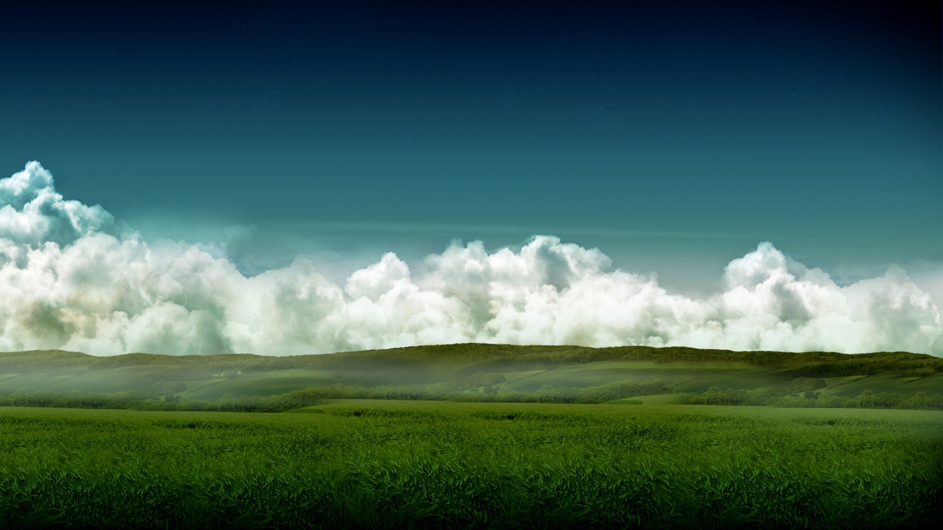 Green Grass Field Under Blue Sky During Daytime. Wallpaper in 1920x1080 Resolution