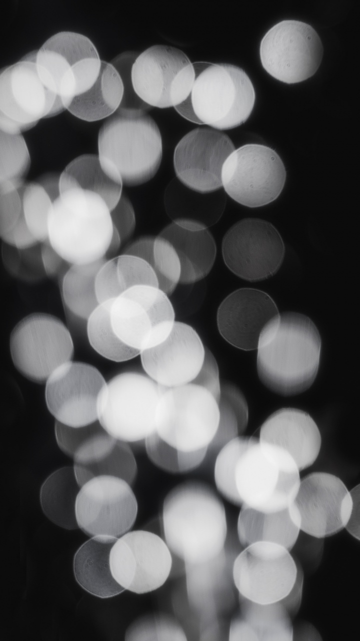 Lumières Bokeh Blanches et Noires. Wallpaper in 720x1280 Resolution