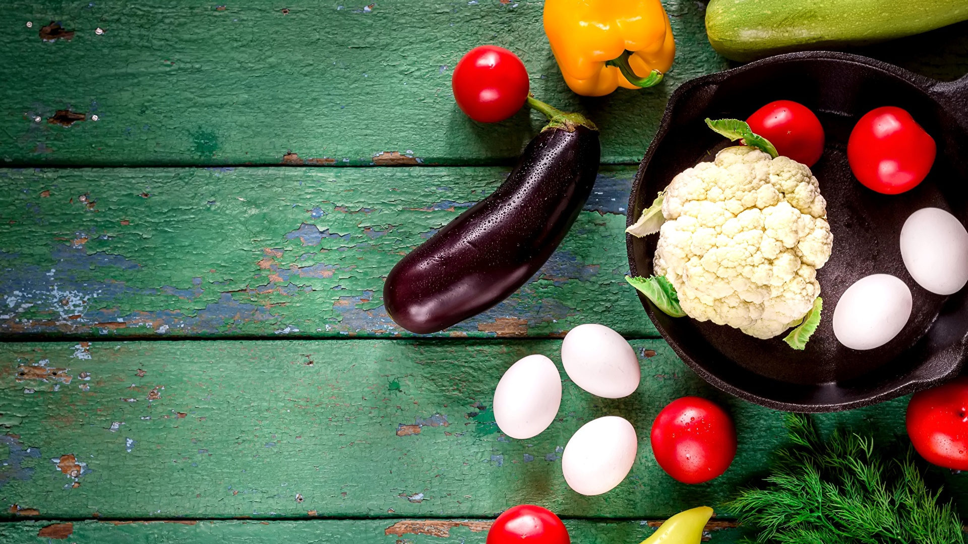 Yellow and Red Bell Peppers and Green Chili Peppers. Wallpaper in 1920x1080 Resolution