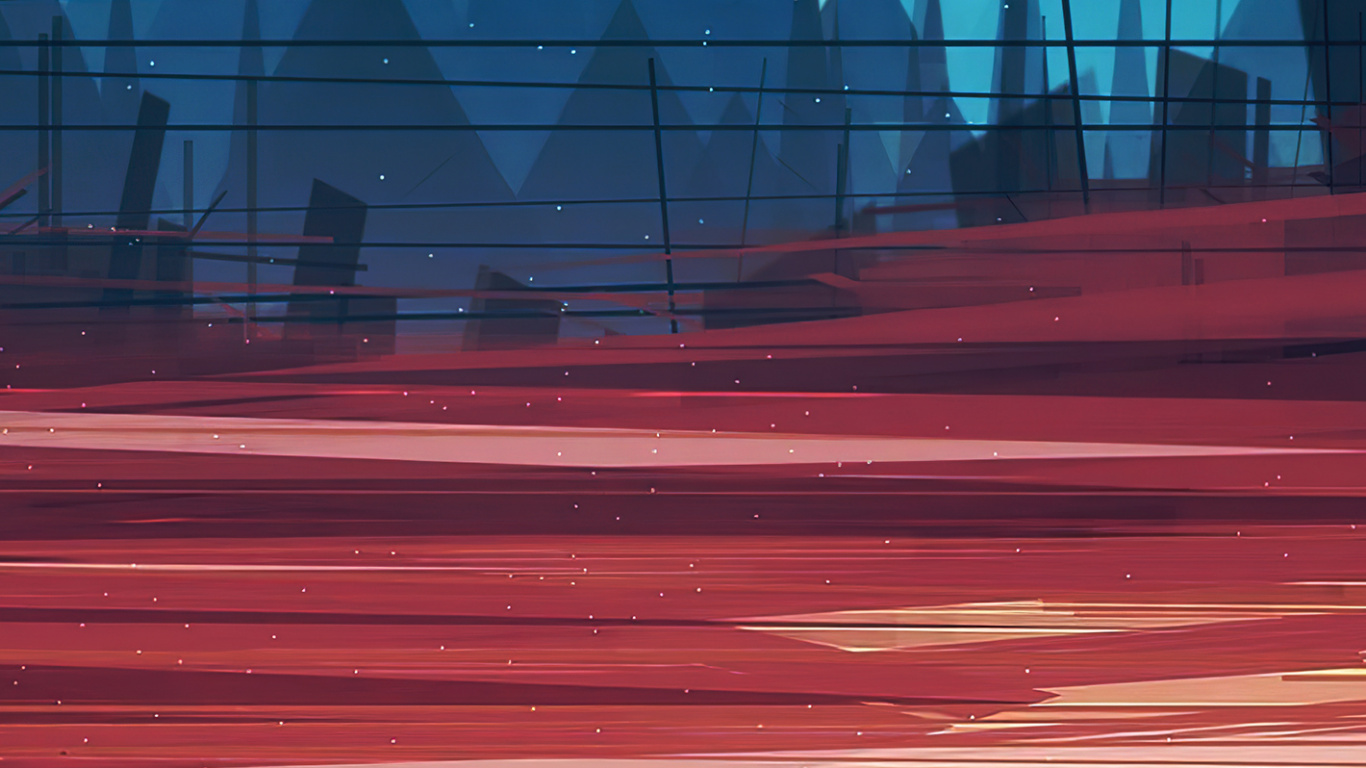 Illustrator Geometric Landscape, Illustration, Cityscape, Illustrator, Landscape. Wallpaper in 1366x768 Resolution