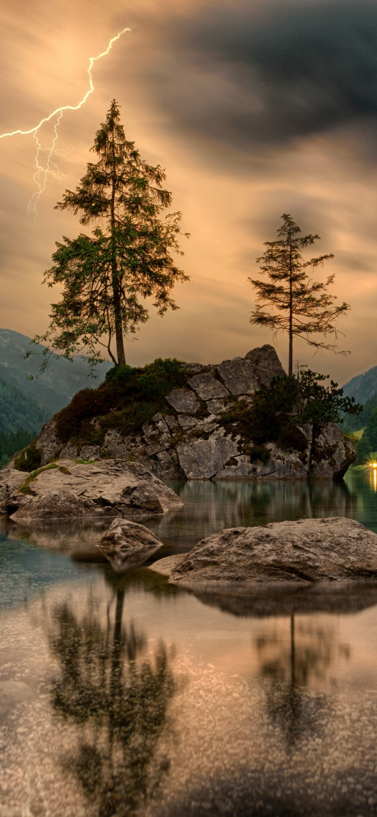 Hintersee, Cloud, Water, Plant, Mountain. Wallpaper in 1242x2688 Resolution