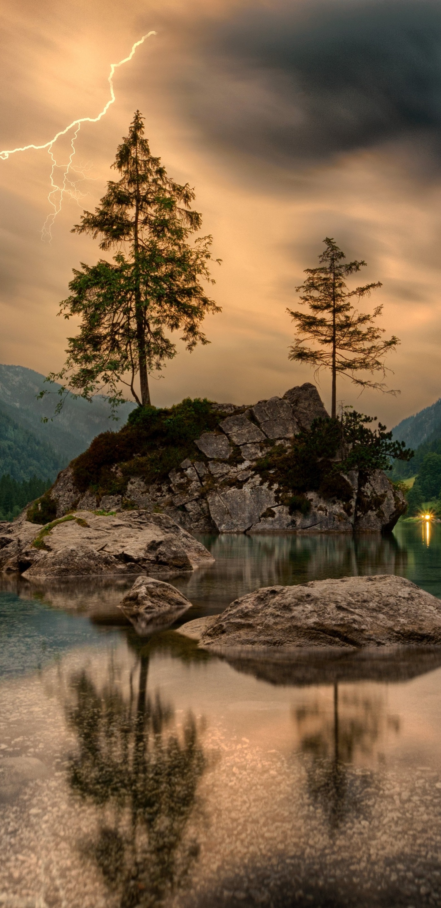 Hintersee, Cloud, Water, Plant, Mountain. Wallpaper in 1440x2960 Resolution
