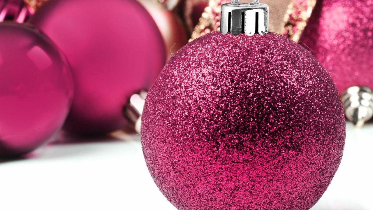 Décoration de Noël, Pink, Magenta, Flocon, Pinkie. Wallpaper in 1280x720 Resolution