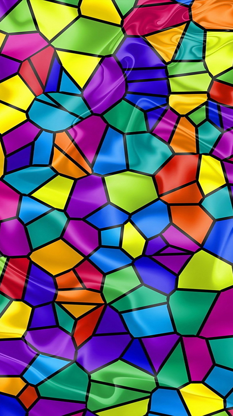 Blue Red and Yellow Abstract Painting. Wallpaper in 750x1334 Resolution