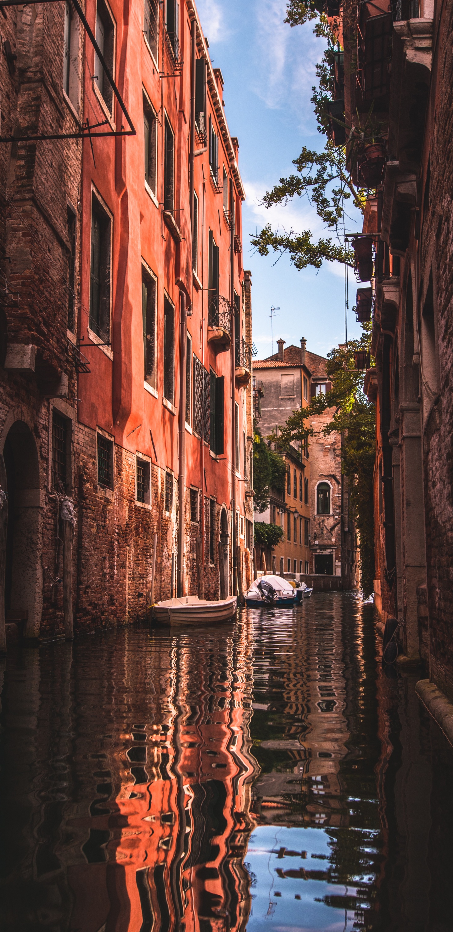 Boat on River Between Buildings During Daytime. Wallpaper in 1440x2960 Resolution