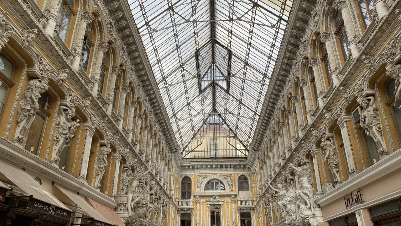 Hotel de Paso, Accesorio, Arcade, Palacio, Hall. Wallpaper in 1280x720 Resolution