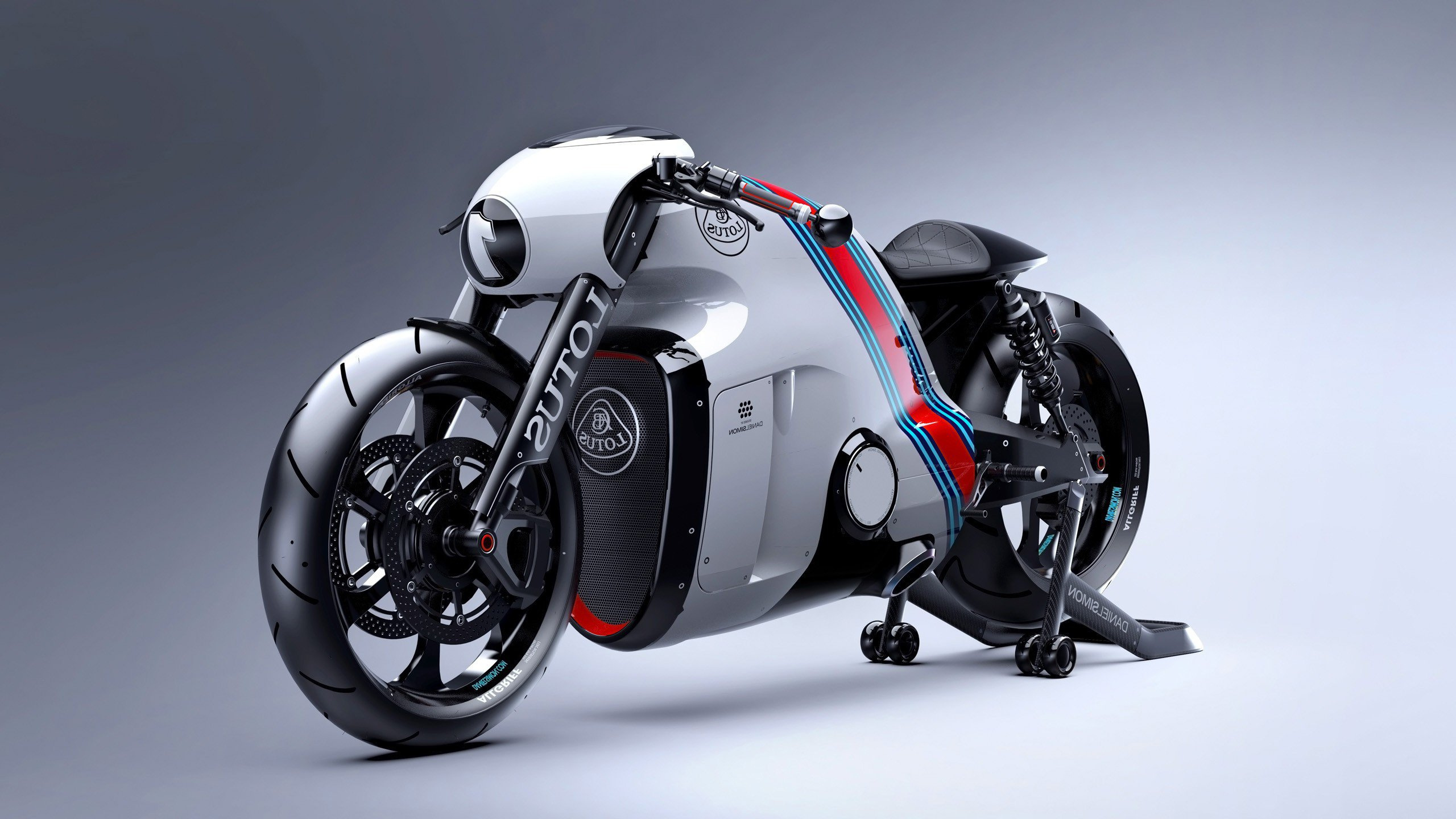 White and Black Sports Bike. Wallpaper in 2560x1440 Resolution