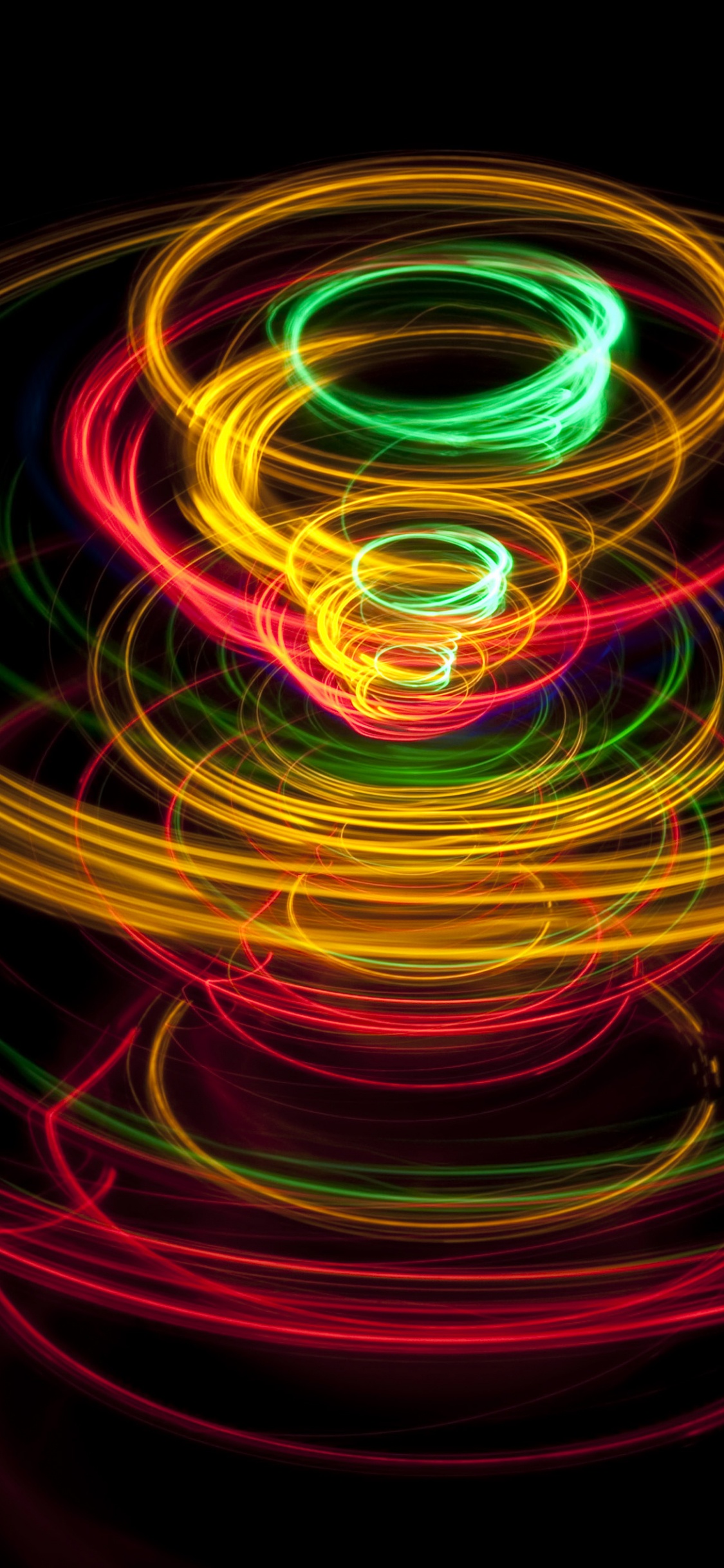 Rotes Gelbes Und Blaues Licht. Wallpaper in 1125x2436 Resolution