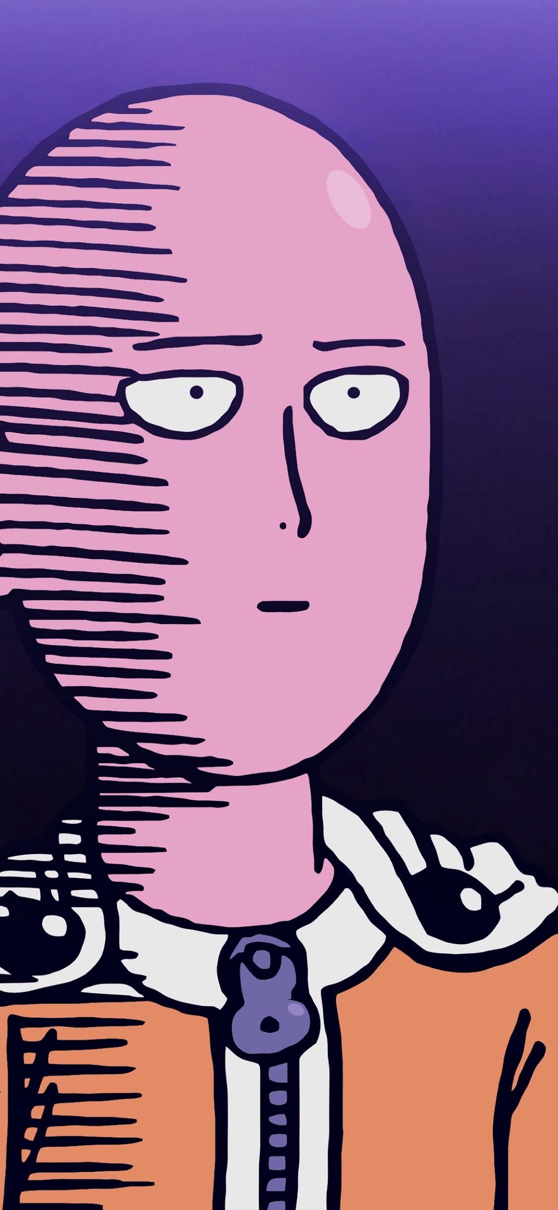 Ein Schlag Mann Dp, Saitama, One-Punch Man, Anime, Ärmel. Wallpaper in 1125x2436 Resolution