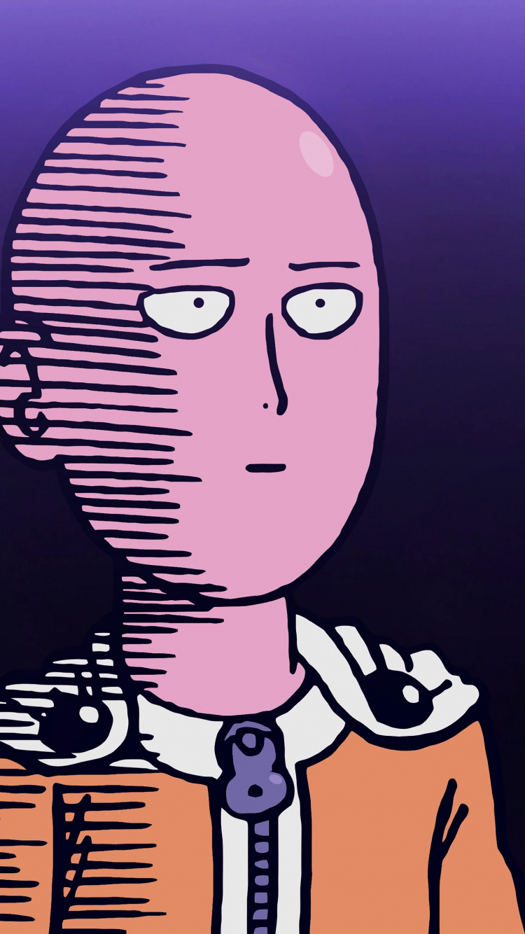 Ein Schlag Mann Dp, Saitama, One-Punch Man, Anime, Ärmel. Wallpaper in 750x1334 Resolution