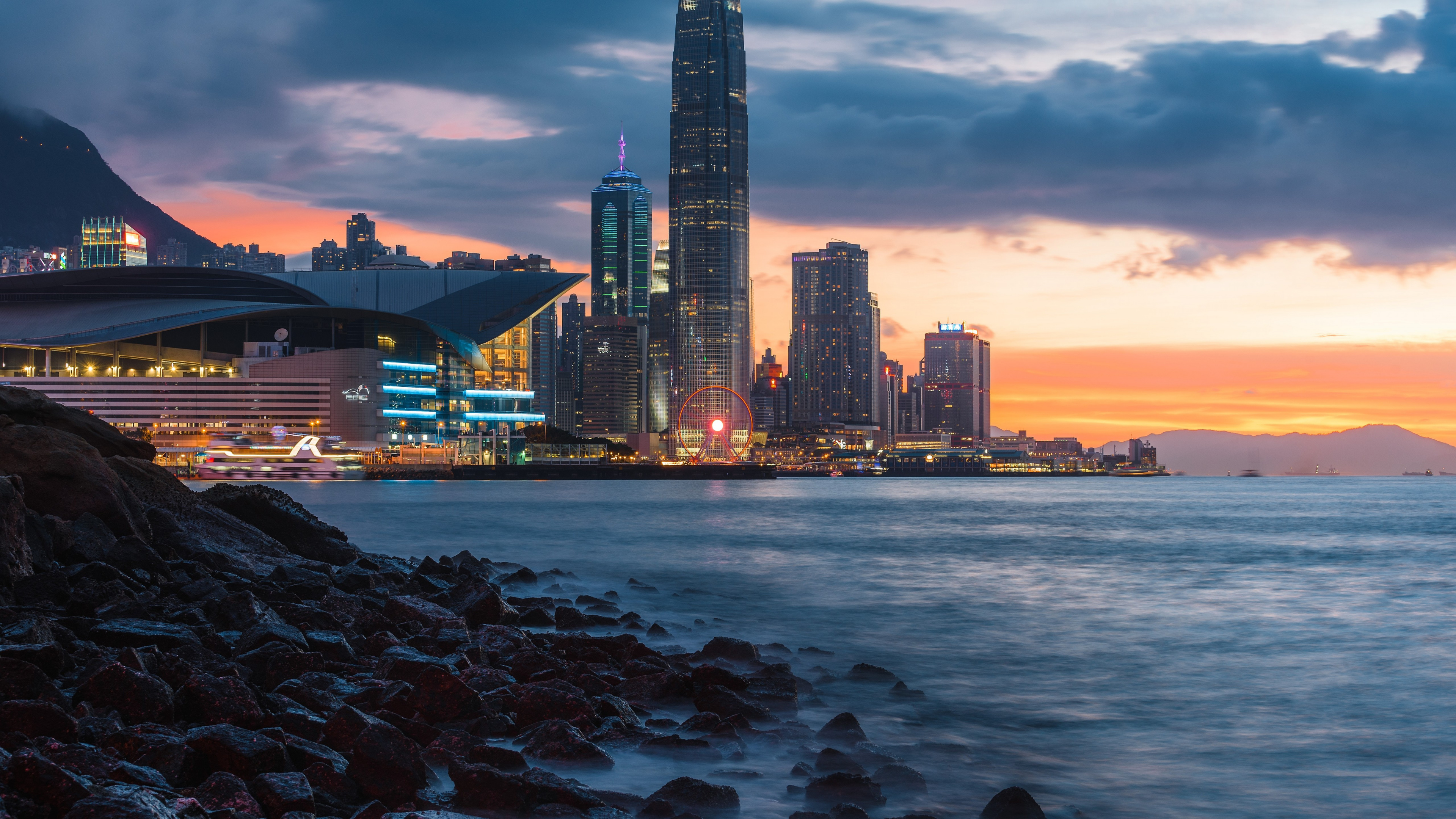 Water, Cloud, Skyscraper, Building, Atmosphere. Wallpaper in 3840x2160 Resolution