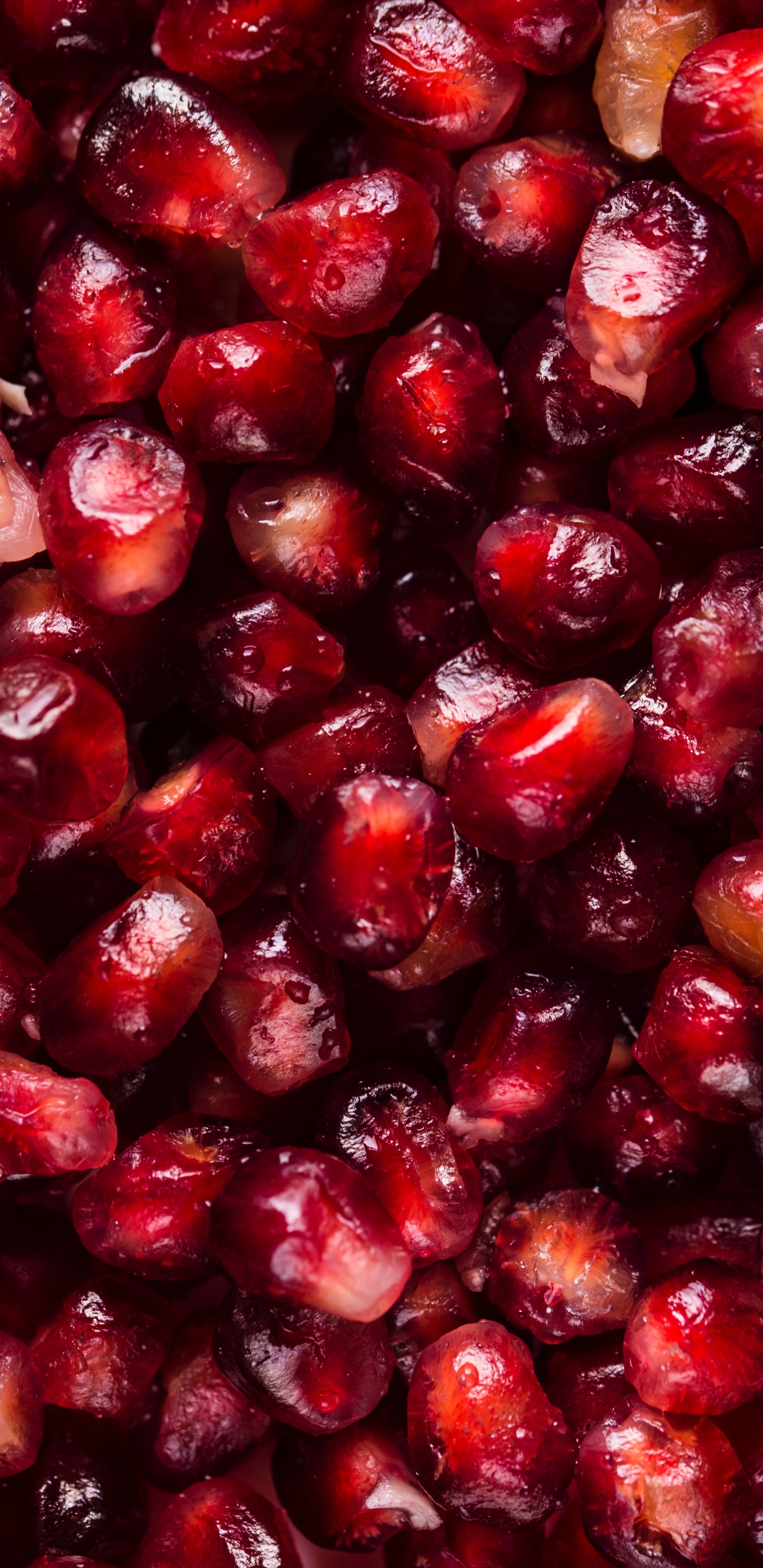 Rote Und Braune Runde Früchte. Wallpaper in 1440x2960 Resolution