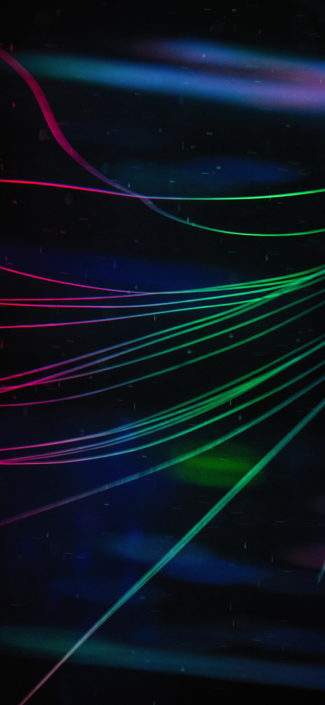 Blue and White Light Streaks. Wallpaper in 1125x2436 Resolution