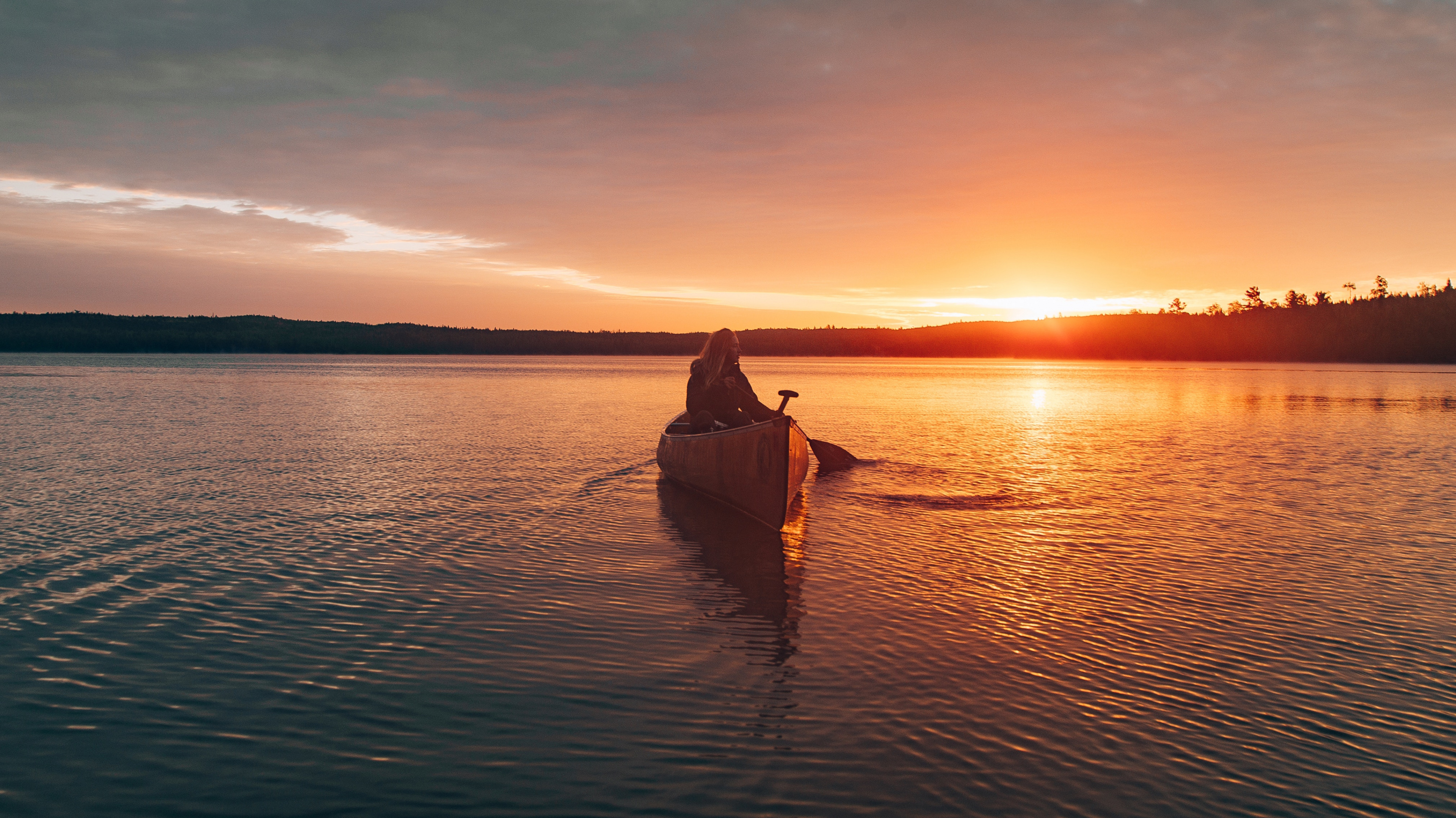 Wasser, Sonnenuntergang, Reflexion, Horizont, Cloud. Wallpaper in 3840x2160 Resolution