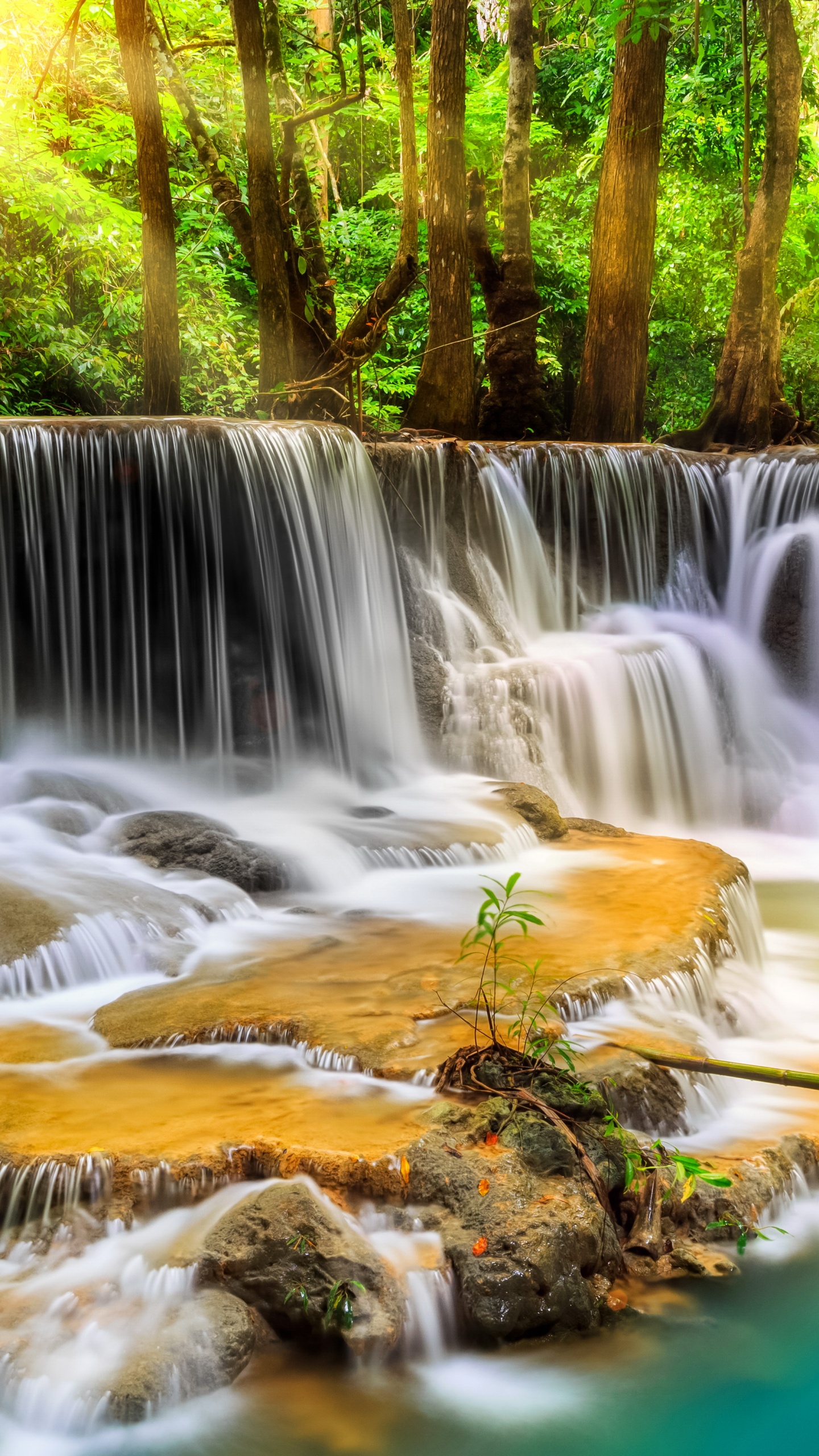 Time Lapse Photography of Waterfalls. Wallpaper in 1440x2560 Resolution