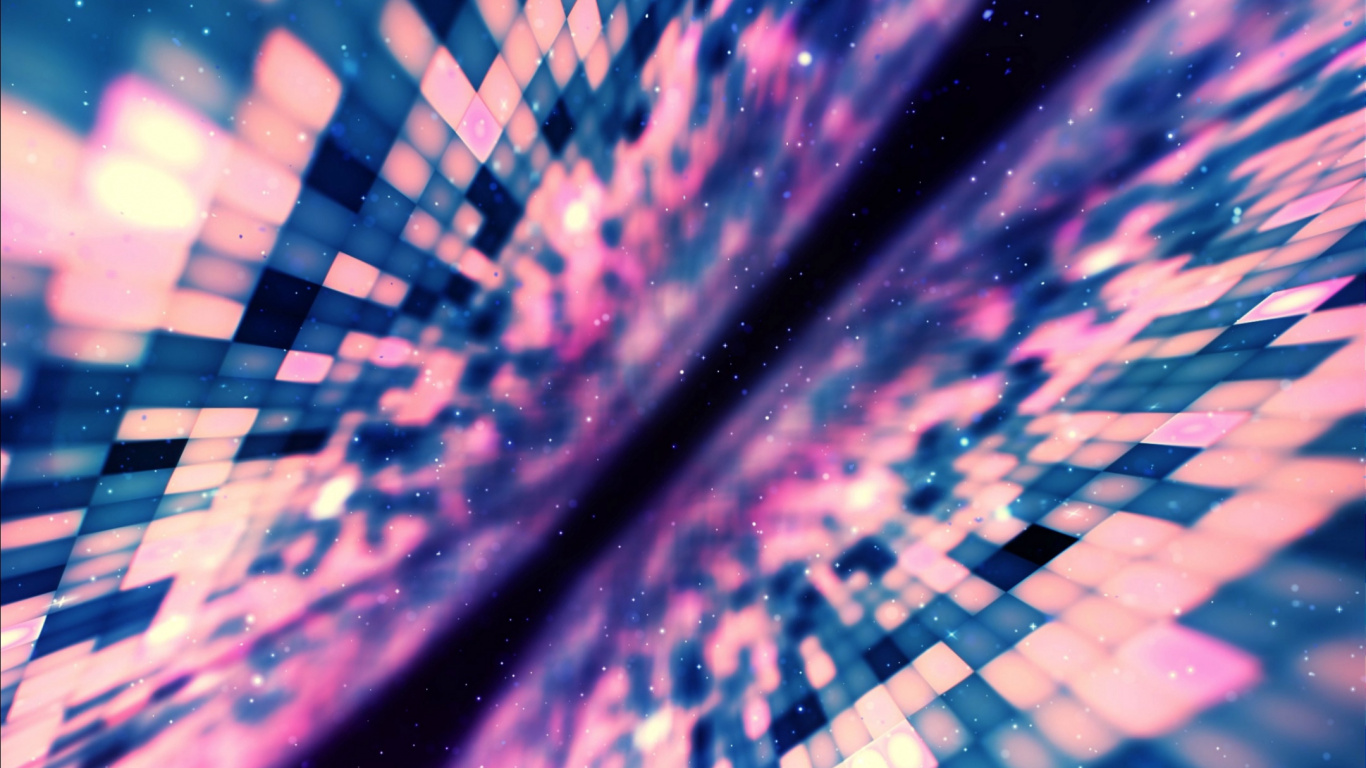 White and Blue Light in Time Lapse. Wallpaper in 1366x768 Resolution