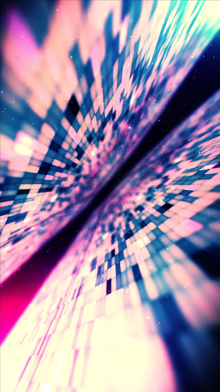 Lumière Blanche et Bleue en Accéléré. Wallpaper in 750x1334 Resolution