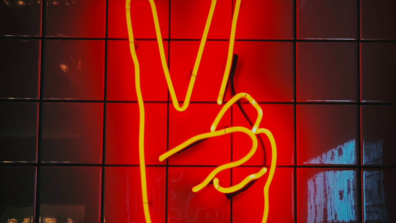 Signalisation Lumineuse au Néon D'amour Rouge. Wallpaper in 1280x720 Resolution