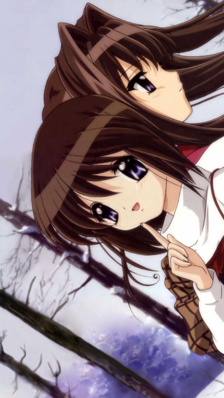 Personaje de Anime Femenino de Pelo Castaño. Wallpaper in 720x1280 Resolution